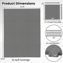 12Tiles 1/2" Puzzle Exercise Floor Mats by DirectDeals