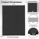 12Tiles 1/2" Puzzle Exercise Floor Mats by DirectDeals