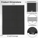 12Tiles 1/2" Puzzle Exercise Floor Mats by LJGDeals