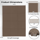 Puzzle Exercise Floor Mats 1/2 Inch Thick - 12 Tiles by LJGDeals