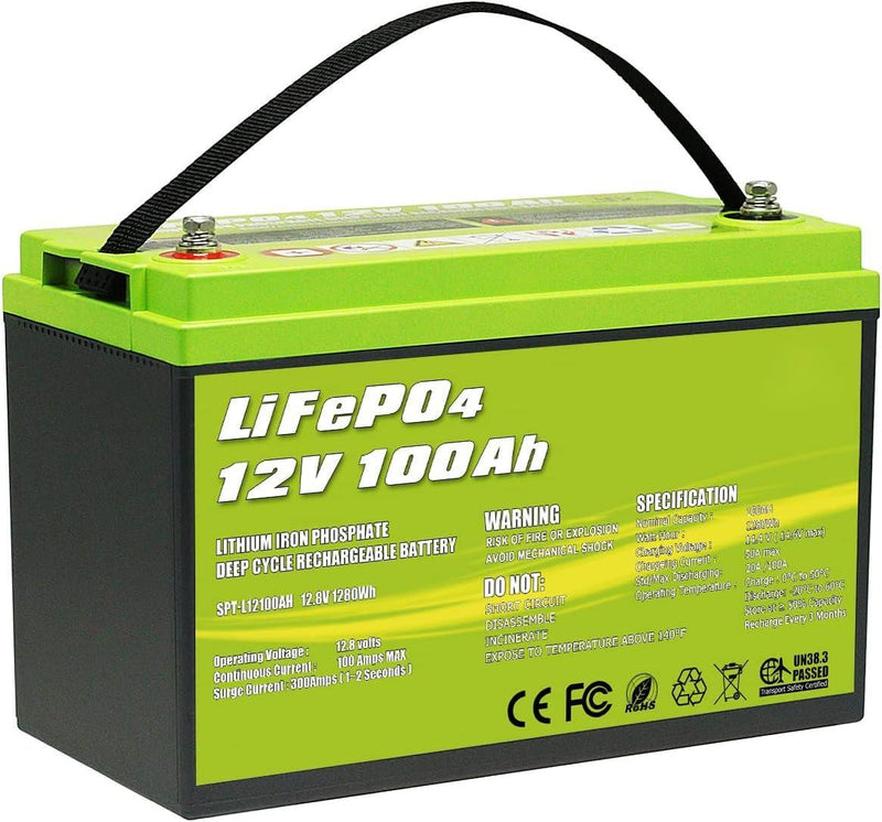 12V 100Ah LiFePO4 Deep Cycle Lithium Battery