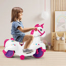 12V Unicorn Ride on Toy with Training Wheels and Horse Riding Mode by LJGDeals
