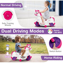 12V Unicorn Ride on Toy with Training Wheels and Horse Riding Mode
