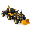 4-in-1 Kids Ride on Tractor 12V Excavator Bulldozer with Remote Control-Yellow by LJGDeals