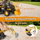 4-in-1 Kids Ride on Tractor 12V Excavator Bulldozer with Remote Control-Yellow by LJGDeals