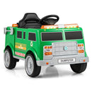 12V Battery Powered Electric Vehicle with Remote Control and Trash Bin-Green by LJGDeals
