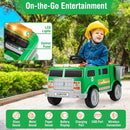 12V Battery Powered Electric Vehicle with Remote Control and Trash Bin-Green by LJGDeals