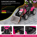 12V Battery Powered Kids Ride on Excavator with Adjustable Arm and Bucket