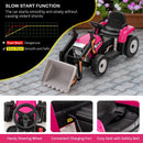 12V Battery Powered Kids Ride on Excavator with Adjustable Arm and Bucket by LJGDeals