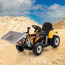12V Battery Powered Kids Ride on Excavator with Adjustable Arm and Bucket-Yellow