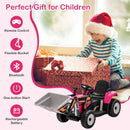 12V Battery Powered Kids Ride on Excavator with Adjustable Arm and Bucket by LJGDeals