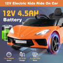 12V Electric Kids Ride On Car Licensed Chevrolet Corvette C8 with Remote Control Ages 3+ Years Old