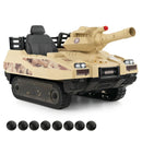 12V Electric Kids Ride On Tank with Rotatable Turret and 8 Missiles for Kids Aged 37-95 Months Old-Khaki by DirectDeals