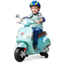 12V Kids Electric Motorcycle Licensed VESPA with Music and Training Wheels by LJGDeals