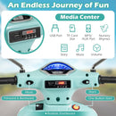 12V Kids Electric Motorcycle Licensed VESPA with Music and Training Wheels by LJGDeals