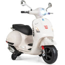 12V Kids Electric Motorcycle Licensed VESPA with Music and Training Wheels by LJGDeals
