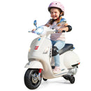 12V Kids Electric Motorcycle Licensed VESPA with Music and Training Wheels by LJGDeals