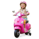 12V Kids Electric Motorcycle Licensed VESPA with Music and Training Wheels by LJGDeals