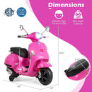 12V Kids Electric Motorcycle Licensed VESPA with Music and Training Wheels by LJGDeals