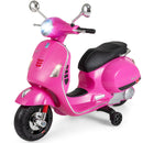 12V Kids Electric Motorcycle Licensed VESPA with Music and Training Wheels