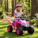 12V Kids Ride On ATV 4-Wheeler Quad with LED Lights and 7 mph Max Speed by LJGDeals