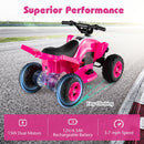 12V Kids Ride On ATV 4-Wheeler Quad with LED Lights and 7 mph Max Speed