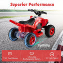 12V Kids Ride On ATV 4-Wheeler Quad with LED Lights and 7 mph Max Speed by LJGDeals