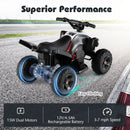 12V Kids Ride On ATV 4-Wheeler Quad with LED Lights and 7 mph Max Speed by LJGDeals