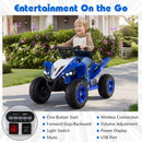 12V Kids Ride On ATV 4-Wheeler Quad with LED Lights and 7 mph Max Speed by LJGDeals