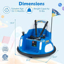 12V Kids Ride On Bumper Car with Remote Control and Flashing Lights by LJGDeals