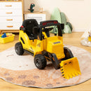 12V Kids Ride On Construction Tractor with Electric Adjustable Bucket-Yellow by LJGDeals