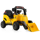 12V Kids Ride On Construction Tractor with Electric Adjustable Bucket-Yellow by LJGDeals