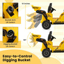 12V Kids Ride On Construction Tractor with Electric Adjustable Bucket-Yellow by LJGDeals