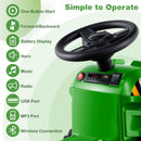12V 2-in-1 Kids Ride On Tractor with Trailer and 3-Gear Shift