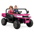 12V 2-Seater Kids Ride On Dump Truck with Dump Bed and Shovel by LJGDeals