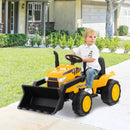 12V Kid's Ride on Excavator with Adjustable Digging Bucket-Yellow by LJGDeals