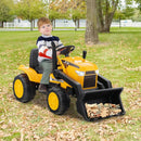 12V Kid's Ride on Excavator with Adjustable Digging Bucket-Yellow by LJGDeals