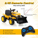 12V Kid's Ride on Excavator with Adjustable Digging Bucket-Yellow by LJGDeals