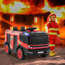 12V Kids Ride on Fire Truck 2-Seater with Remote Control and Water Gun-Red by LJGDeals