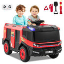 12V Kids Ride on Fire Truck 2-Seater with Remote Control and Water Gun-Red by LJGDeals