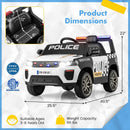 12V Kids Ride on Police Car with Remote and Siren Flashing Lights by DirectDeals