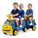 12V Kids Ride-On Train 3-Seater with Detachable Carriage