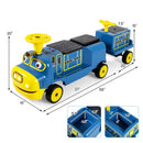 12V Kids Ride-On Train 3-Seater with Detachable Carriage