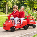 12V Kids Ride-On Train 3-Seater with Detachable Carriage