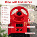 12V Kids Ride-On Train 3-Seater with Detachable Carriage