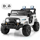 12V Kids Ride on Truck Car with Remote Control Threaded Wheels and 3 Speeds by LJGDeals