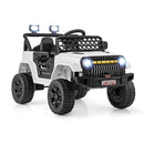 12V Kids Ride on Truck Car with Parental Remote and Music Player-White