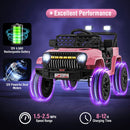12V Kids Ride on Truck Car with Parental Remote and Music Player-Pink