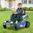 12V Ride on Lawn Mower for Kids with Dual Control Sticks and LED Lights by LJGDeals