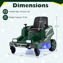 12V Ride on Lawn Mower for Kids with Dual Control Sticks and LED Lights by LJGDeals